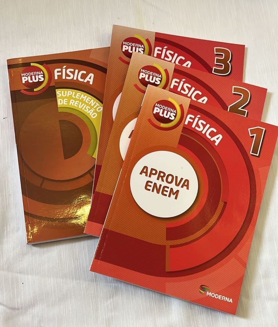 Coleção Moderna Plus Física - Volumes 1, 2, 3, Suplemento de Revisão e Aprova ENEM